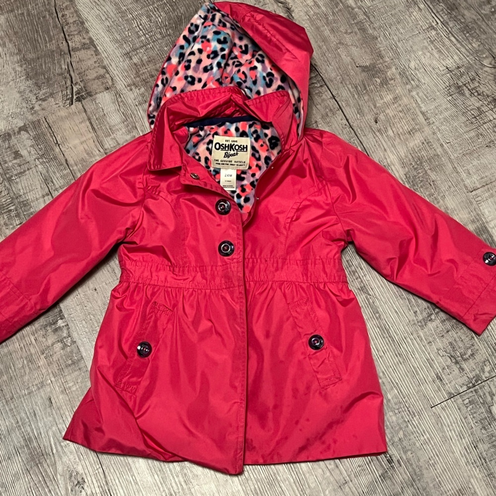 OshKosh B'gosh Hot Pink Fleece Lined Coat